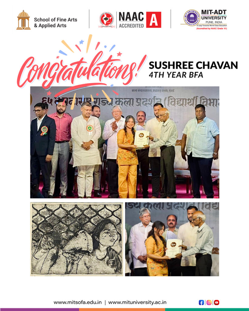 Congratulations for our SOFA Student Sushree Chavan 4th Year BFA-Painting